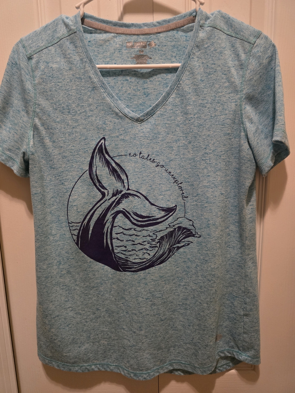 Reel Legends Heathered Sky Blue Performance Tee